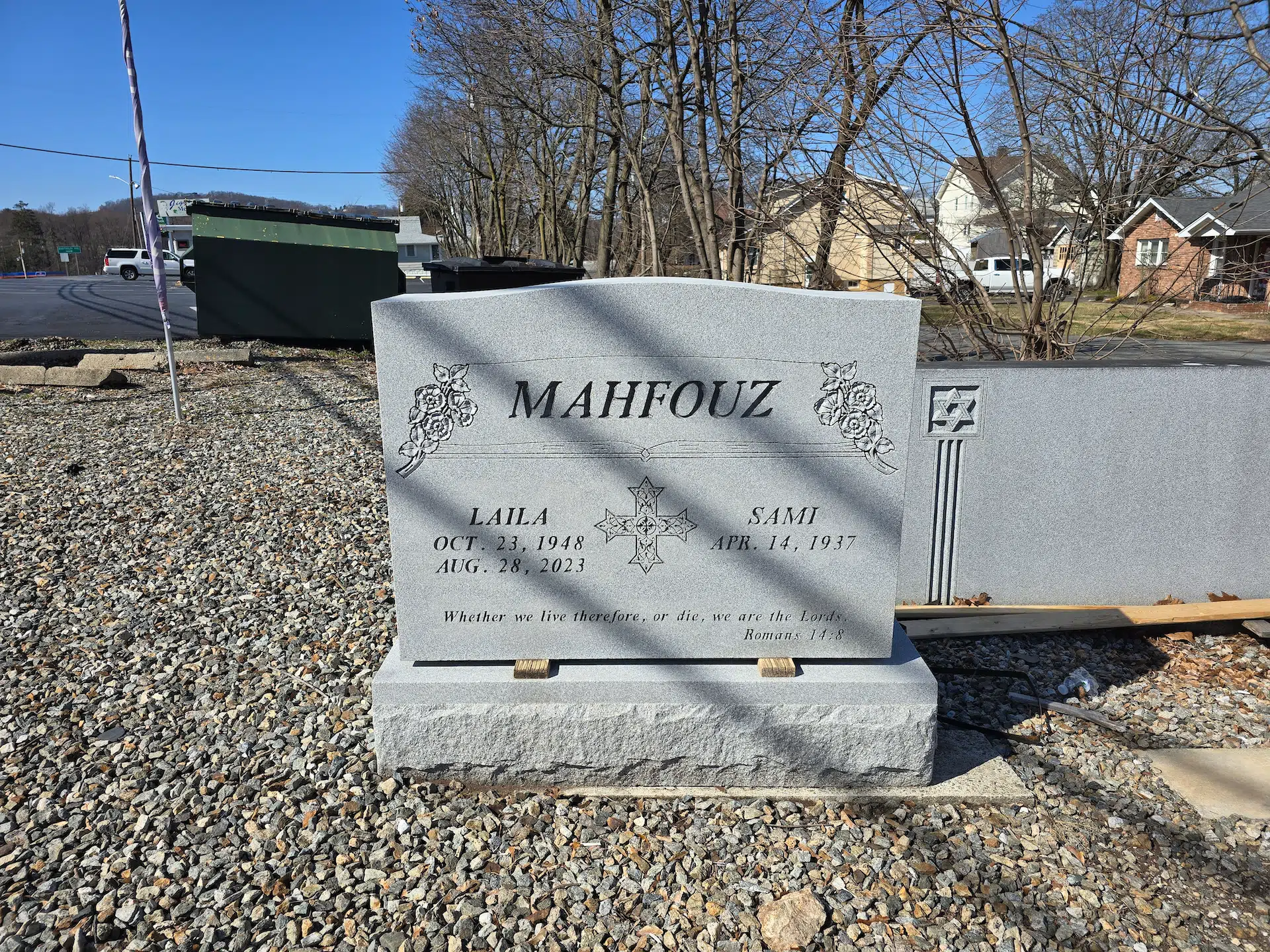 Granite Headstone for Grave hand-carved by Tombstone Guide in NJ — image 1